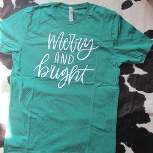 BELLA CANVAS MERRY & BRIGHT CHRISTMAS TSHIRTS